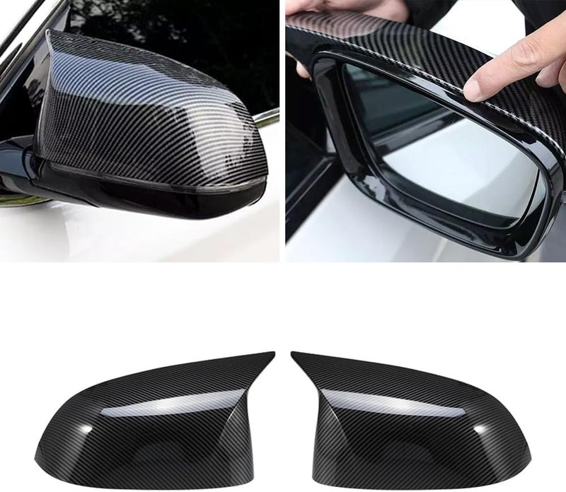 XPHAZZ Side Mirror Cover Compatible with X3 G01 X4 G02 / Pre-lci X5 G05 X6 G06 X7 G07 (Carbon Fiber Pattern, G01 G02 G05) - Image 1